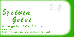 szilvia gelei business card